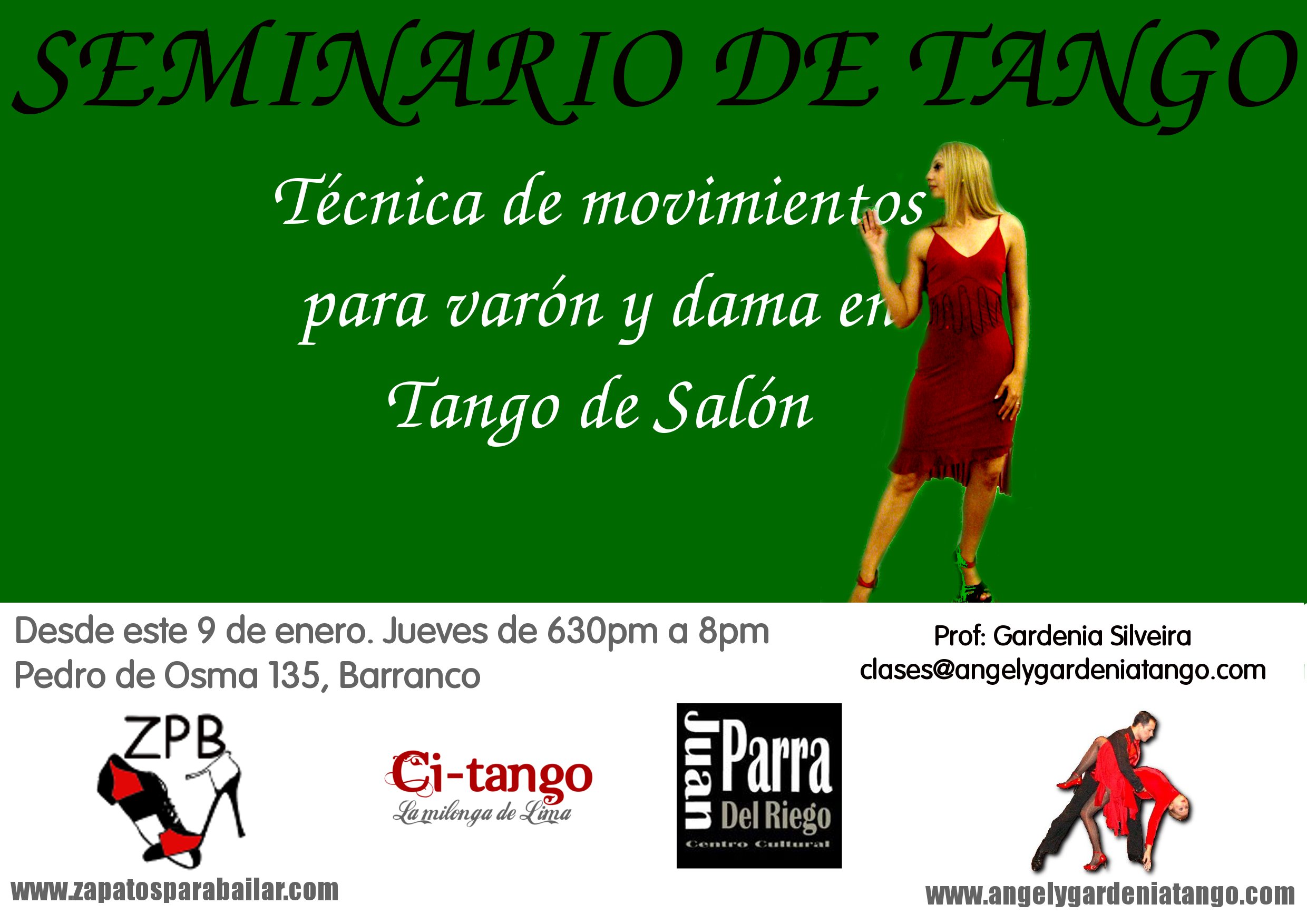 Seminario de Tango : Tecnicas de movimientos para varón y dama