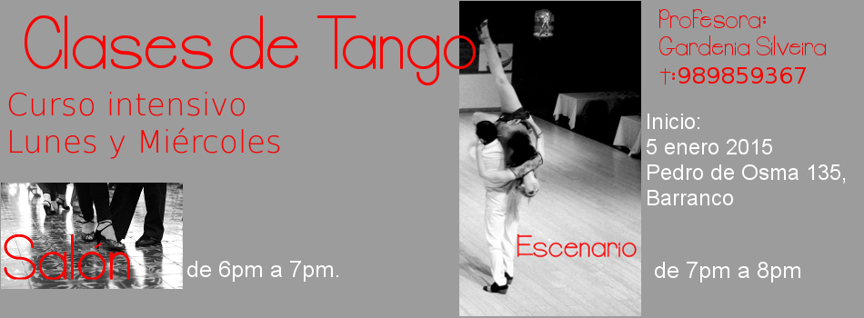 Inicio clases de tango salón y escenario