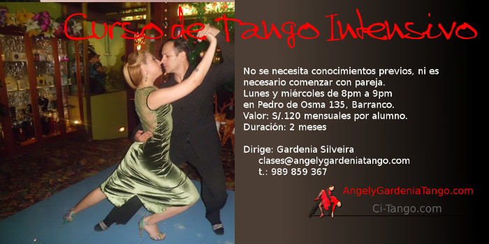 nuevo grupo de clases intensivas de tango