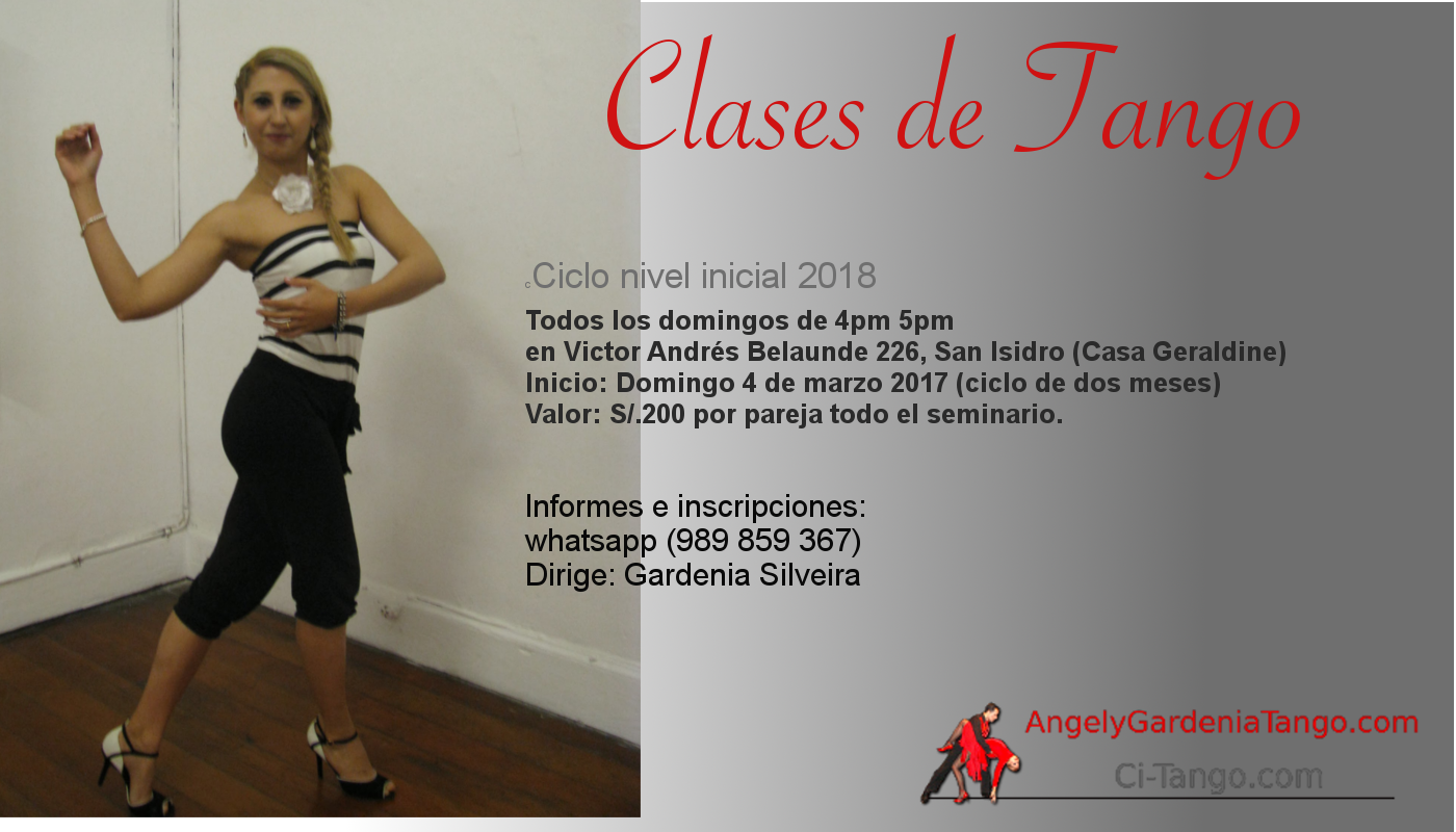 Clases de tango – inicial  domingos – nuevo grupo desde 4 -marzo